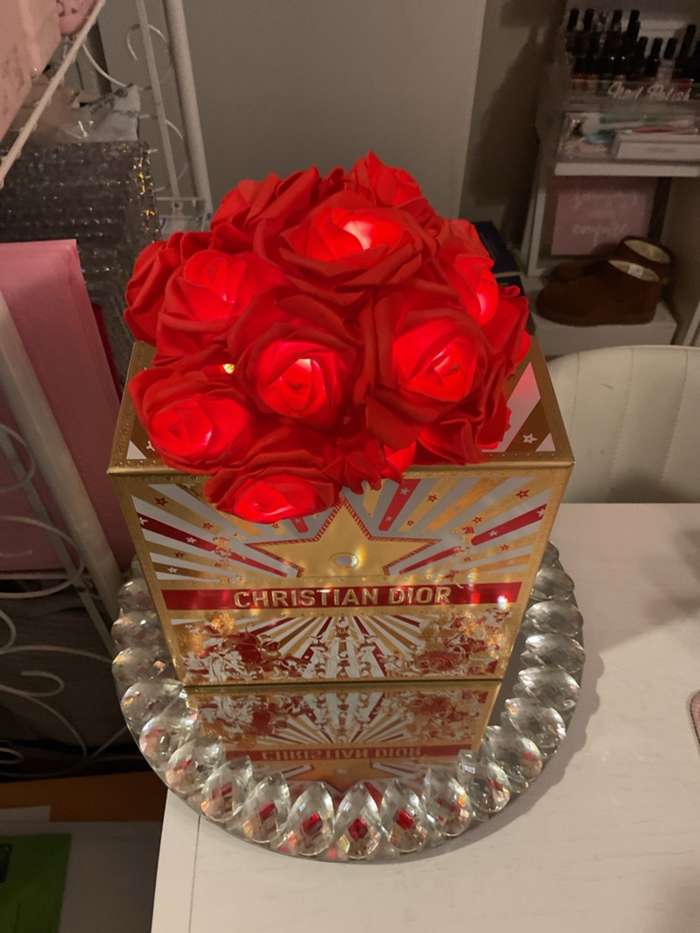 Dior Red Rose LED Floral Accent Décor - Picture 3 of 5